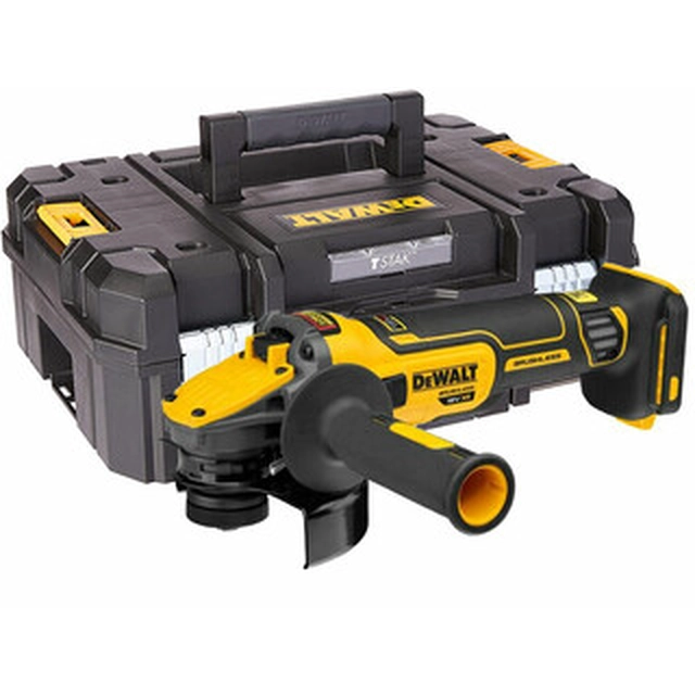 DeWalt DCG409NT-XJ акумуляторна кутова шліфувальна машина 18 V | 125 мм | 9000 RPM | Вугільні безщіточні | Без акумулятора та зарядного | ЦСТАК у валізі