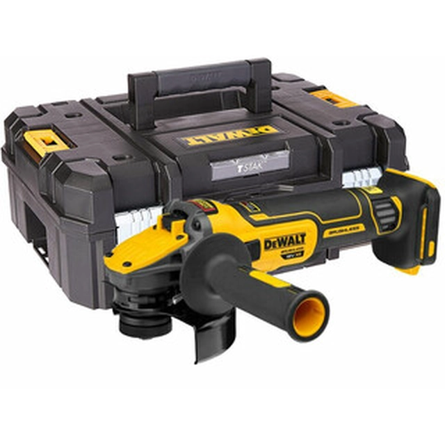 DeWalt DCG409NT-XJ cordless angle grinder 18 V | 125 mm | 9000 RPM | Carbon Brushless | Without battery and charger | TSTAK in a suitcase