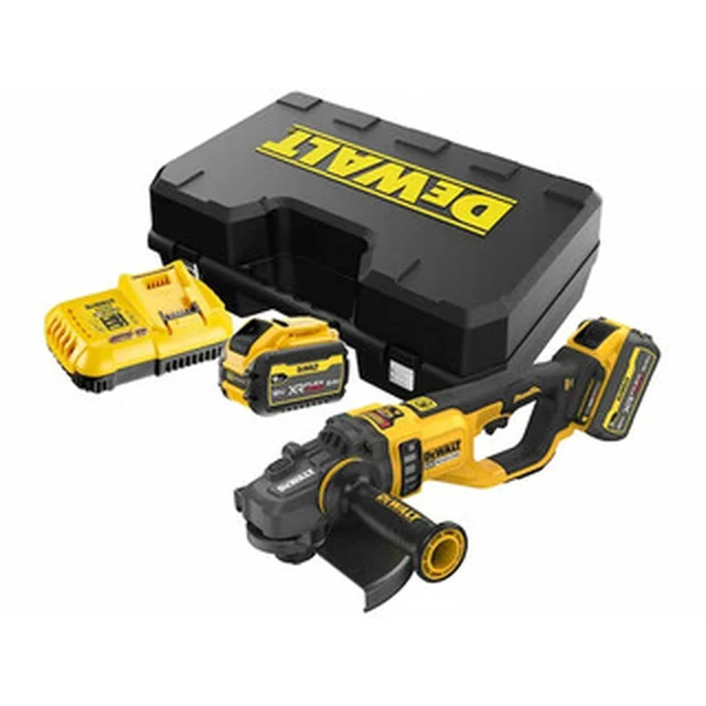 DeWalt DCG460X2-QW cordless angle grinder 54 V | 230 mm | 6000 RPM | Carbon Brushless | 2 x 9 Ah battery + charger | In a suitcase