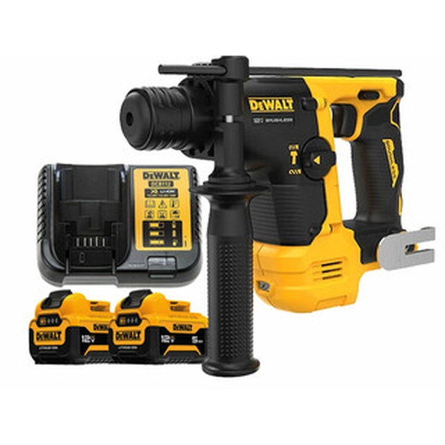 DeWalt DCH072P2-QW cordless hammer drill 12 V | 1,1 J | In concrete 14 mm | 1,7 kg | Carbon Brushless | 2 x 5 Ah battery + charger | In a cardboard box