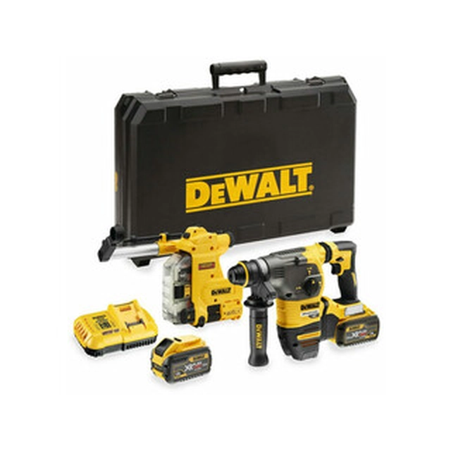 DeWalt DCH335X2-QW akkus fúró-vésőkalapács 54 V | 3,5 J | Betonban 30 mm | 5,1 kg | Szénkefementes | 2 x 9 Ah akku + töltő | TSTAK kofferben