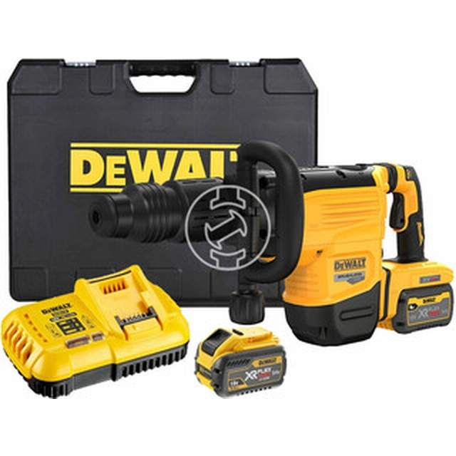 DeWalt DCH892X2-QW accu beitelhamer 54 V | 19,4 J | 10 kg | Koolborstelloos | 2 x 9 Ah accu + lader | In een koffer