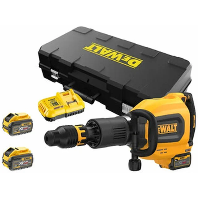 DeWalt DCH911X3-QW accu-beitelhamer 54 V | 27 J | 11 kg | Koolborstelloos | 3 x 9 Ah-batterij | In een koffer