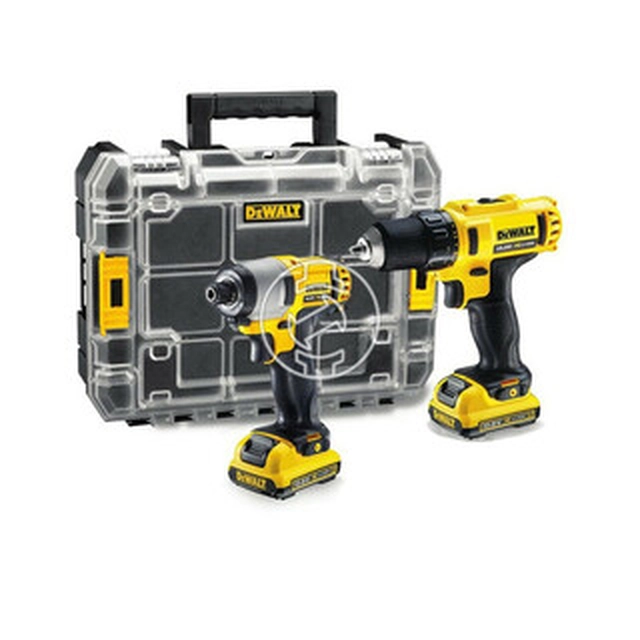 DeWalt DCK211D2T-QW machine package in TSTAK case