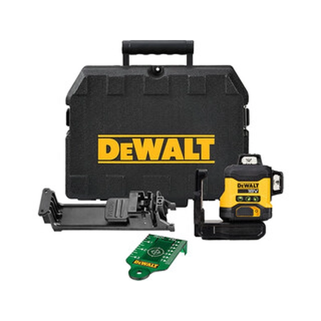 DeWalt DCLE34031N-XJ Green line laser Effective beam with signal interceptor: 0 - 100 m | Without battery and charger | In a suitcase