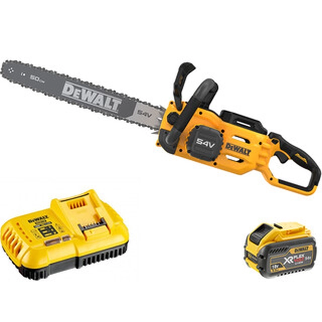 DeWalt DCMCS575X1-QW akkumoottorisaha 54 V | 500 mm | Hiiliharjaton | 1 x 9 Ah akku + laturi | Pahvilaatikossa