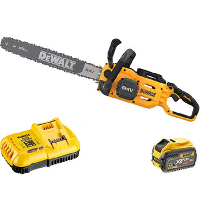 DeWalt DCMCS575X1-QW cordless chainsaw 54 V | 500 mm | Carbon Brushless | 1 x 9 Ah battery + charger | In a cardboard box