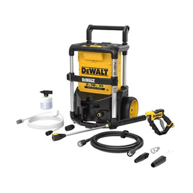 DeWalt DCMPW1600N accu hogedrukreiniger 2 x 18 V | 110 balk | 0,495 l/min | Koolborstelloos | Zonder accu en oplader