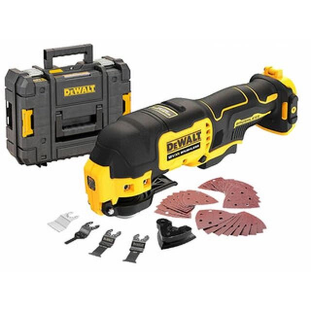 DeWalt DCS353NT-XJ akumulatorowa oscylacyjna maszyna wielomaszynowa 12 V | 0 - 180001/min | Kąt oscylacji 3,2° | Bezszczotkowy węglowy | Bez akumulatora i ładowarki | TSTAK w walizce