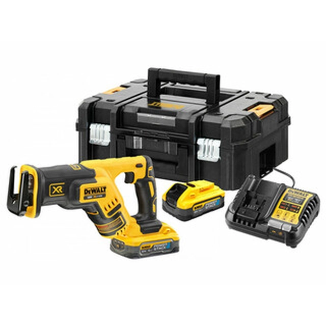 DeWalt DCS367H2T-QW cordless jigsaw 18 V | 300 mm | Carbon Brushless | 2 x 5 Ah battery + charger | TSTAK in a suitcase
