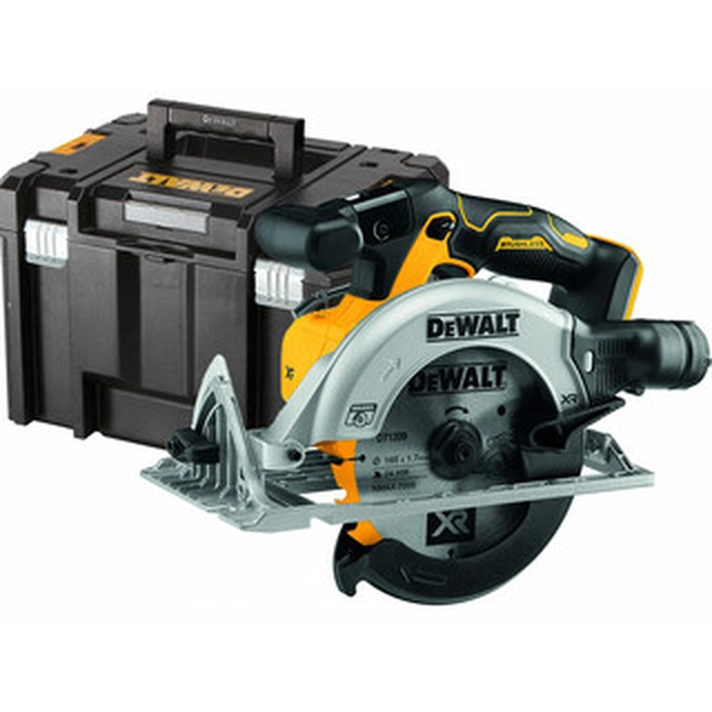 DeWalt DCS565NT-XJ akumulatorska krožna žaga 18 V | List krožne žage 165 mm x 20 mm | Rezanje max. 55 mm | Brez krtačk | Brez baterije in polnilca | TSTAK v kovčku