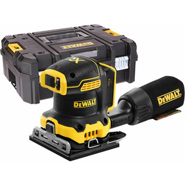 DeWalt DCW200NT-XJ akumulátorová vibračná brúska 18 V | 114,3 x 139,7 mm | Carbon Brushless | Bez batérie a nabíjačky | TSTAK v kufri