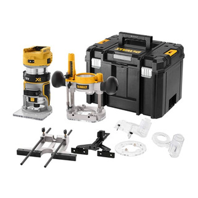 DeWalt DCW604NT-XJ belaidis maršrutizatorius 18 V | 16000 iki 25500 RPM | Anglies šepetėlis | Be akumuliatoriaus ir įkroviklio | TSTAK lagamine