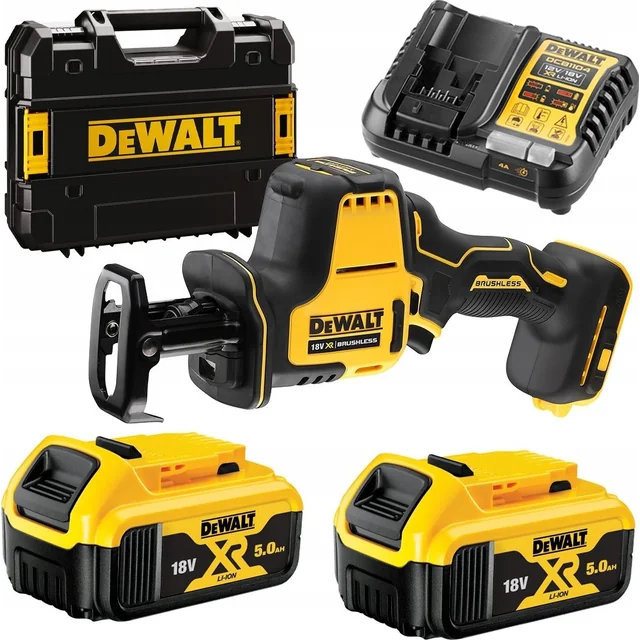 Dewalt dugattyús fűrész DEWALT RECIMER FŰRÉSZ 18V DCS369P2 2x5,0Ah TSTAK