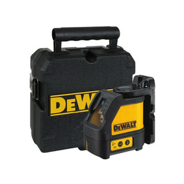 DeWalt DW088K-XJ Červený čárový laser Efektivní paprsek s detektorem signálu: 0 - 50 m | 3 x prvek | V kufru