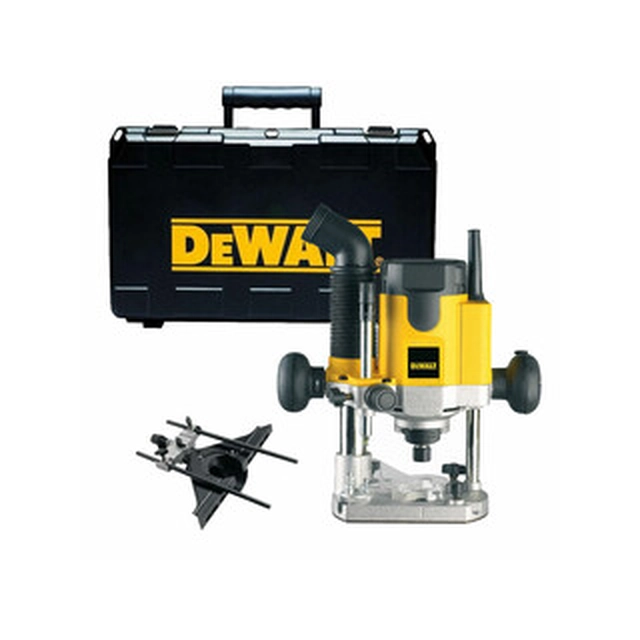 DeWalt DW622K-QS elektrická frézka Hloubka frézování: 55 mm | Upínání nástroje: 6 - 12 mm | 1400 W | V kufru