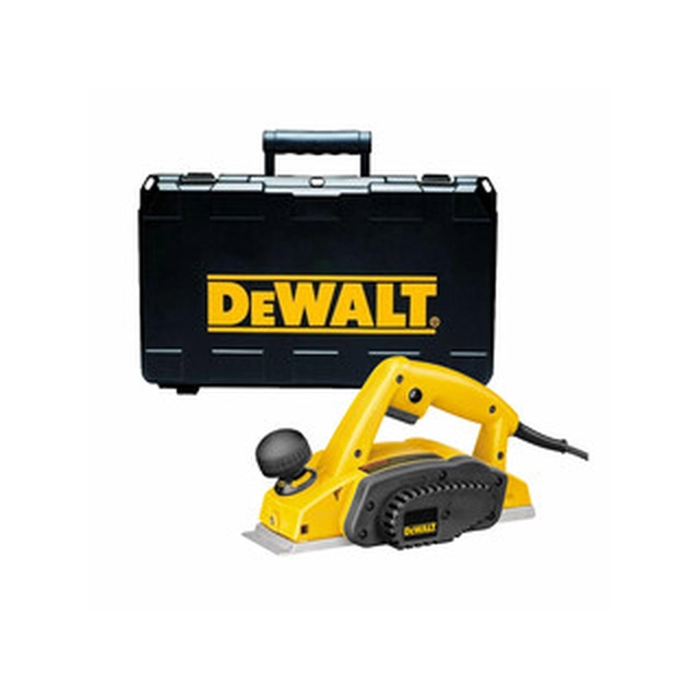 DeWalt DW680K-QS el-høvl 230 V | 600 W | Bredde 82 mm | Dybde 0 - 2,5 mm | I en kuffert