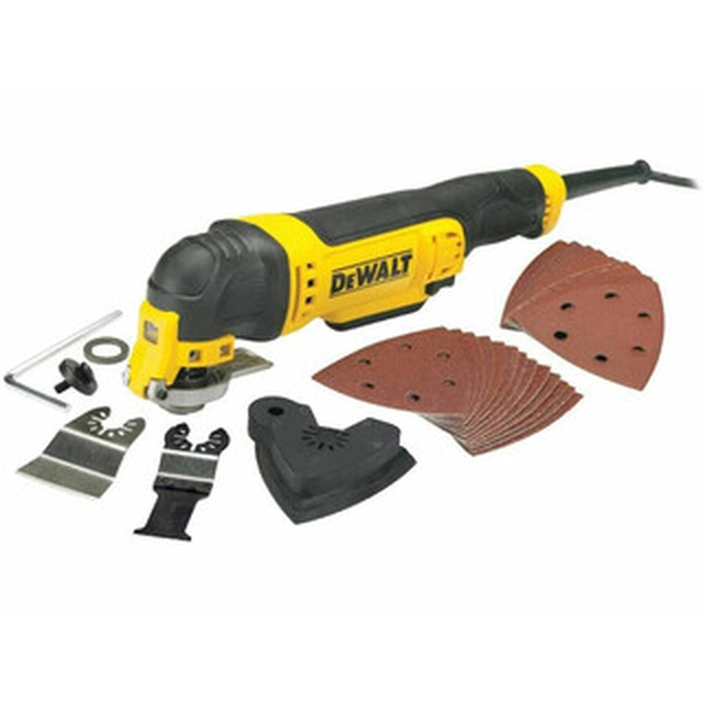 DeWalt DWE315SF-QS elektrický multifunkční vibrátor 0 - 22000 1/min | 1,6 ° | OIS | 300 W | V kartonové krabici