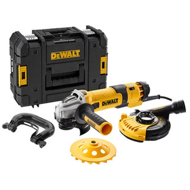 DeWalt DWE4257KT-QS електрически шлайф за бетон 230 V | 1500 W | 125 mm | 2800 до 10000 RPM | ЦСТАК в куфар