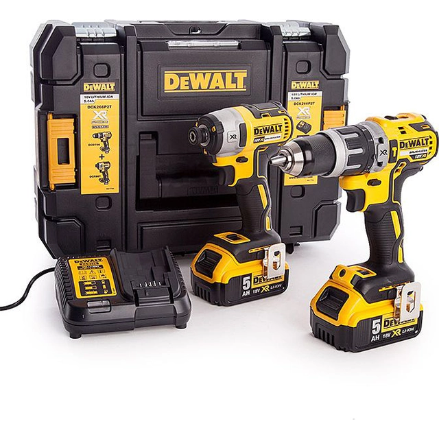 Dewalt elektrinių įrankių rinkinys 6-elementowy (DCK266P2T-QW)