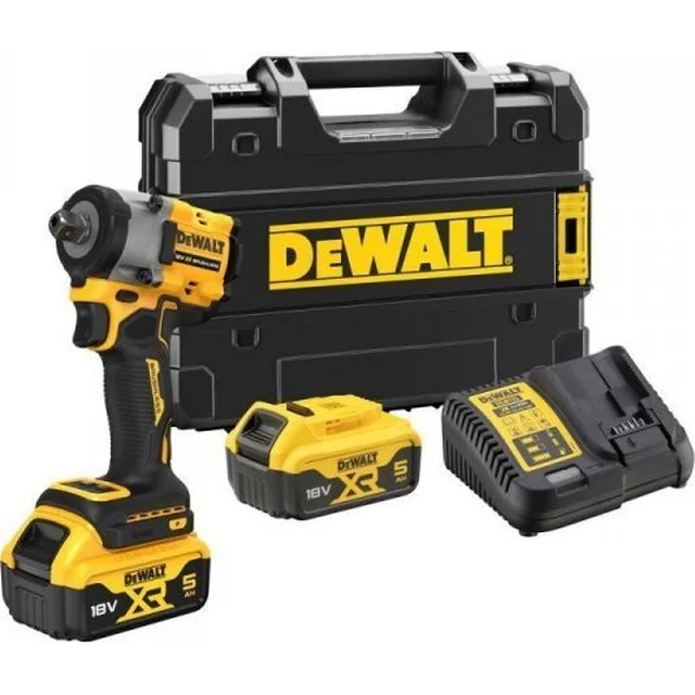 Dewalt-iskujakoavain DEWALT.IMPACT WRENCH 1/2" 18V 406Nm 2x5,0Ah TSTAK RATCH DCF922P2T