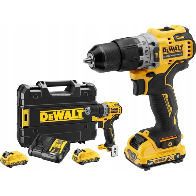 Dewalt-porakone/väännin DCD706D2 12 V 2 x akku 2 Ah