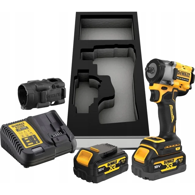 Dewalt triecienuzgriežņu atslēga 18v xr kompaktā triecienuzgriežņu atslēga 3/8" gfn 2x5ah