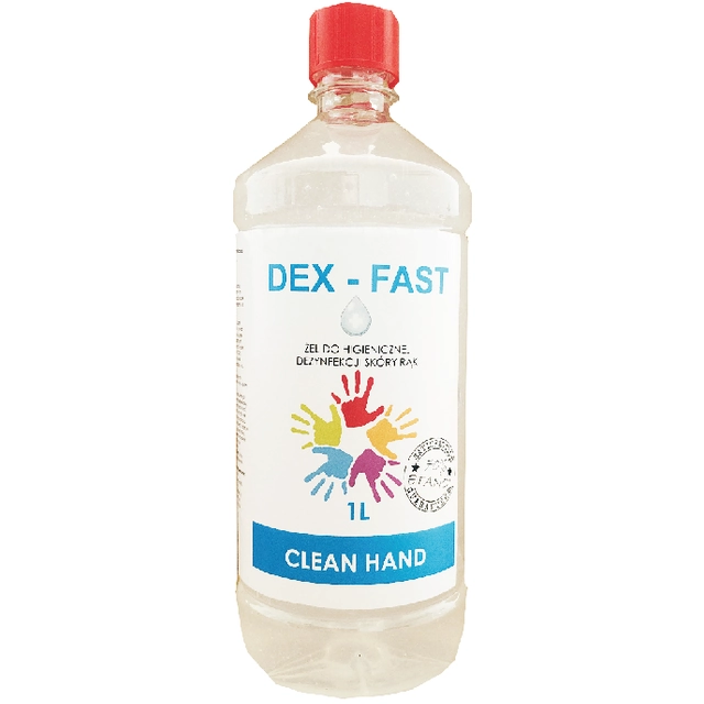 Dex-Fast gel για υγιεινή απολύμανση δέρματος χεριών | 1 λίτρο | αμέσως