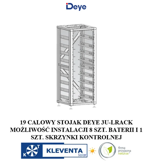 DEYE 3U- L RACK-SCHRANKRAHMEN 9 SCHICHTEN FÜR DEYE HV BOS-G-BATTERIEN