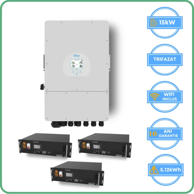 Deye inverter 15kW + Vestwoods accumulator 5.12kWh Low Voltage