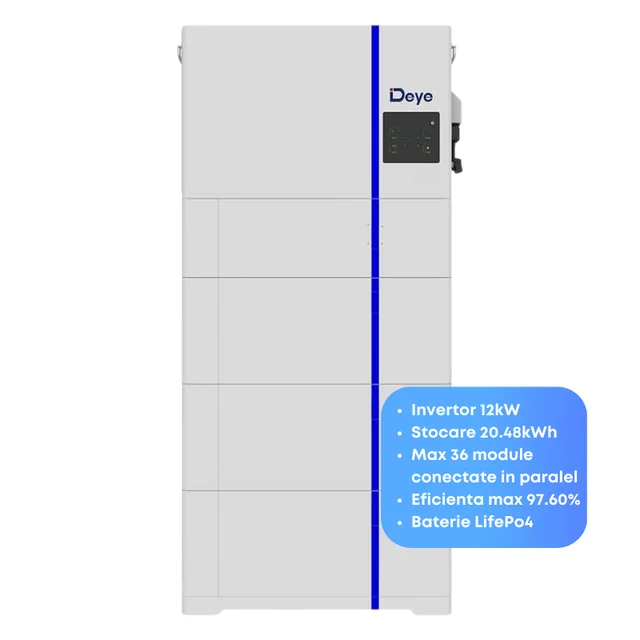 DEYE-omvormer 12kW + opslag 20.48kWh, AI-W5.1-12P3-EU-B