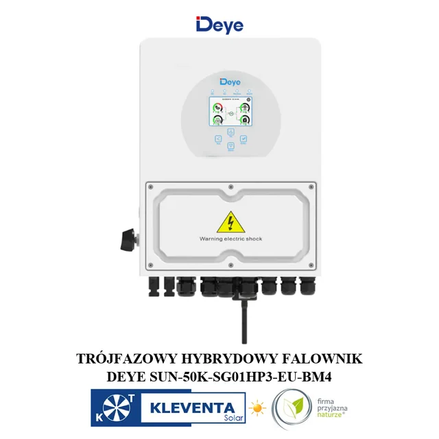 Deye SUN-50K-SG01HP3-EU-BM4 Hibridinis keitiklis 3 fazė 10 garantija metų