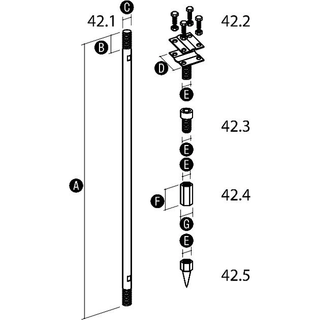 Elko-Bis Complete earthing fi20 galvanized 3m (2x1,5m) ELKONOMIC 41.10.1 B OG - 94181002