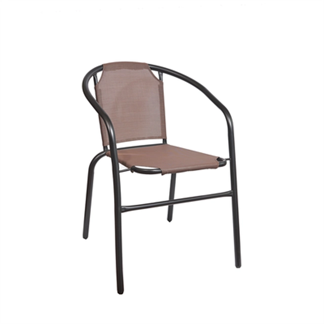 Židle NOVELLY HOME 55x57x73, ocel/vlhkovzdorná textilie, hnědá sp.SC-24DB