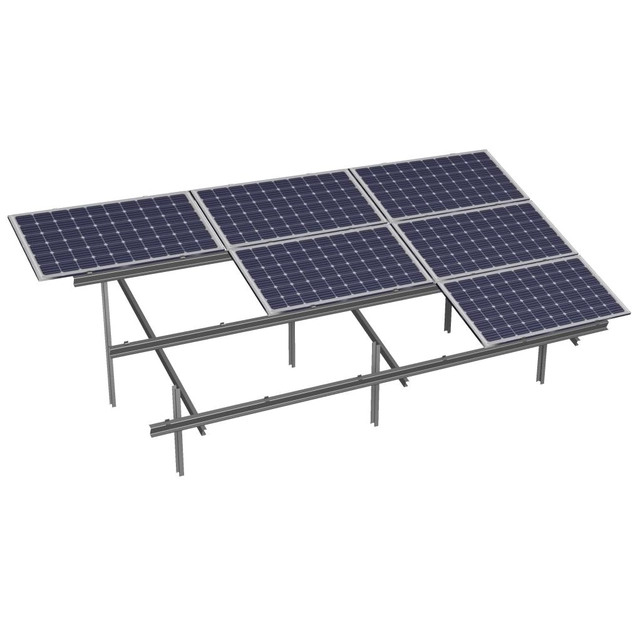 DH3 DUBBELSTÖD JORDSTRUKTUR (L <1800 / W <1135) för PV BIFACIAL