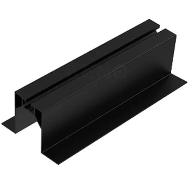 Diagonālais tilts metāla jumta flīzēm 330x63mm EPDM melns