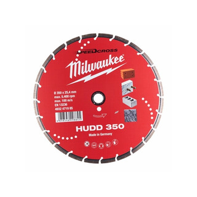 Диамантен режещ диск Milwaukee HUDD 350 x 25,4 mm