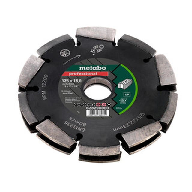 Diamantový řezný kotouč Metabo UP 125 x 22,23 mm