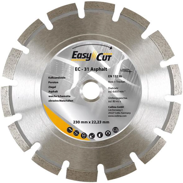 Diamond cutting disc EC-31 125x2.1x10x22.23mm CEDIMA
