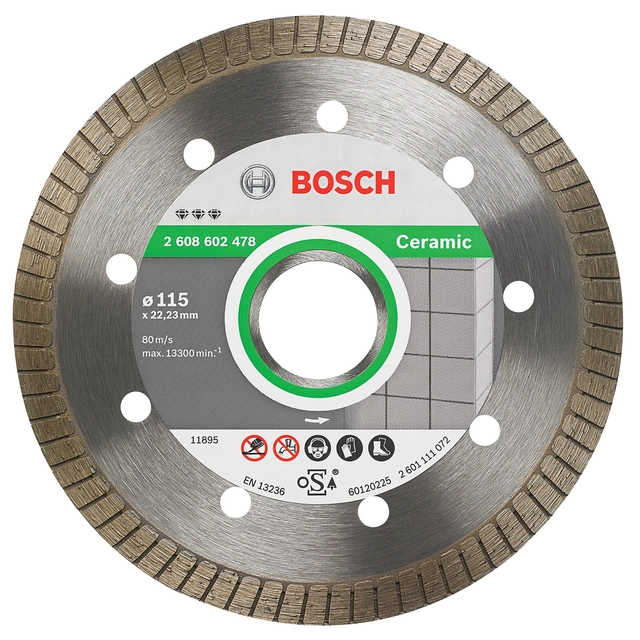 Diamond cutting disc for ceramics Bosch Extra-Clean Turbo,115 x 22,23 x 1,4 hmm,1 pcs