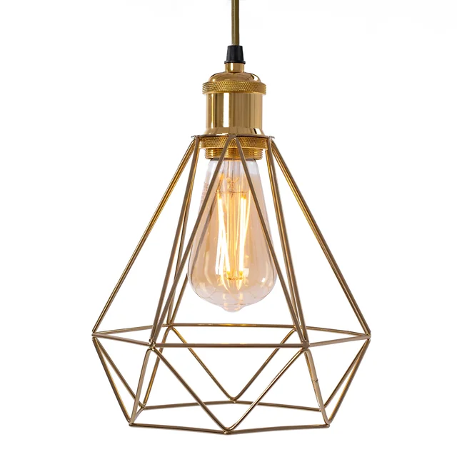 DIAMOND HANGING LAMP 392197 Light Gold