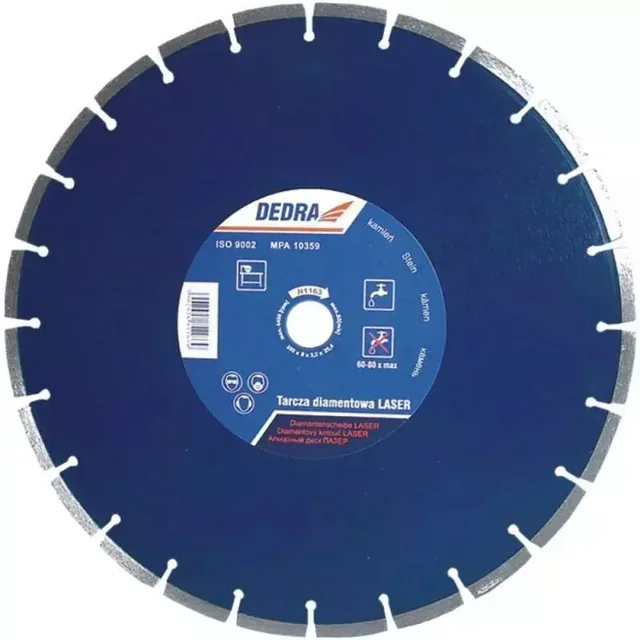 DIAMOND LASER BLADE FOR GRANITE, CLINKER, DEDRA STONE H1162 300MMX25,4MM