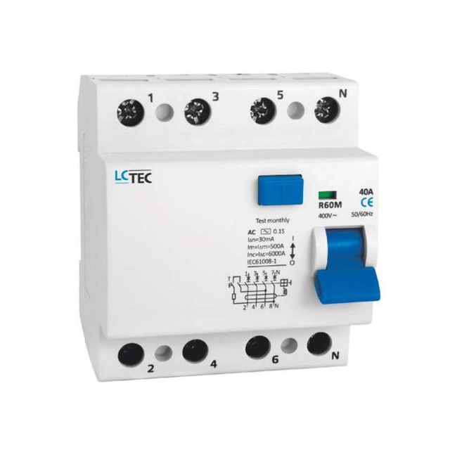 Differentialomkopplare 3-fazowy 40A 30mA