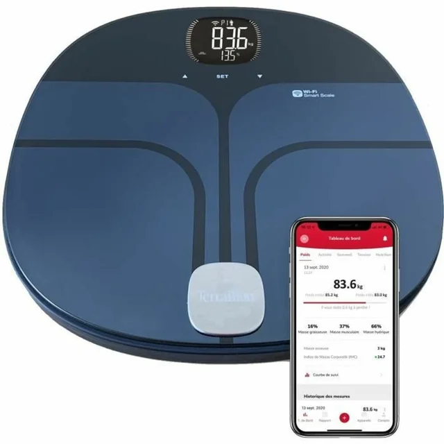 Digital Bathroom Scale Terraillon Master Coach Blue Black Black/Blue Plastic 180 kg 2 Kg