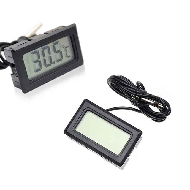 Digital thermometer with wired sensor
