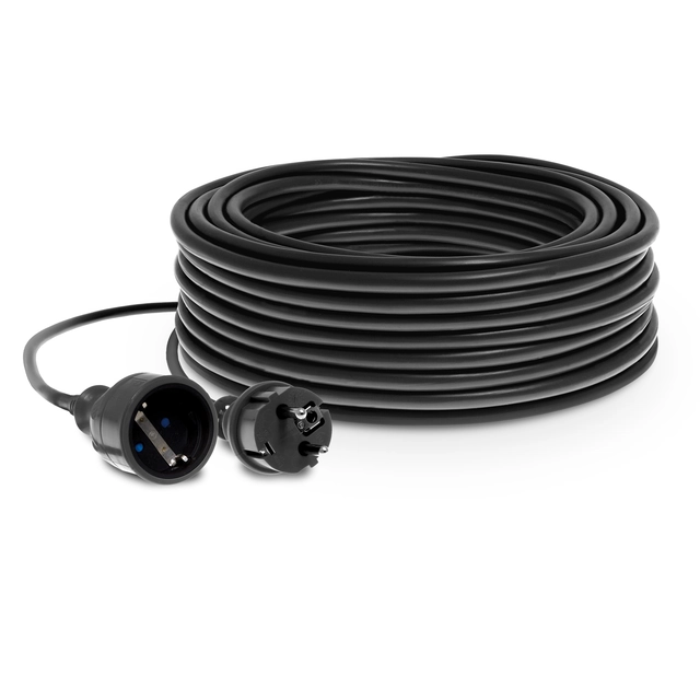 Dílenský gumový prodlužovací kabel, jednoduchá zásuvka PJ-CR / Z / S / 15M / 3X1 / H05RR-F