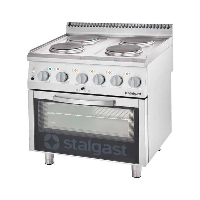 Dimensioni bruciatore 4 cucina elettrica. 800x700x850 con forno elettrico 10,4+7 kW (3 sistemi di riscaldamento)