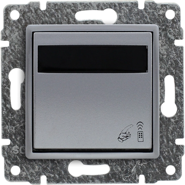Dimmer (122) - lighting controller, control with a key and any remote control, the possibility of programming: operation on the selected remote control button, simulation of presence, automatic extinguishing of light, without a frame.Series: VENA Color: A