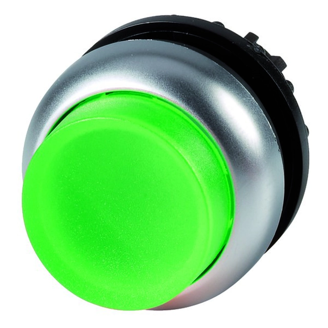 Dirigir M22-DLH-G botão de pressão iluminado verde saliente retorno momentâneo