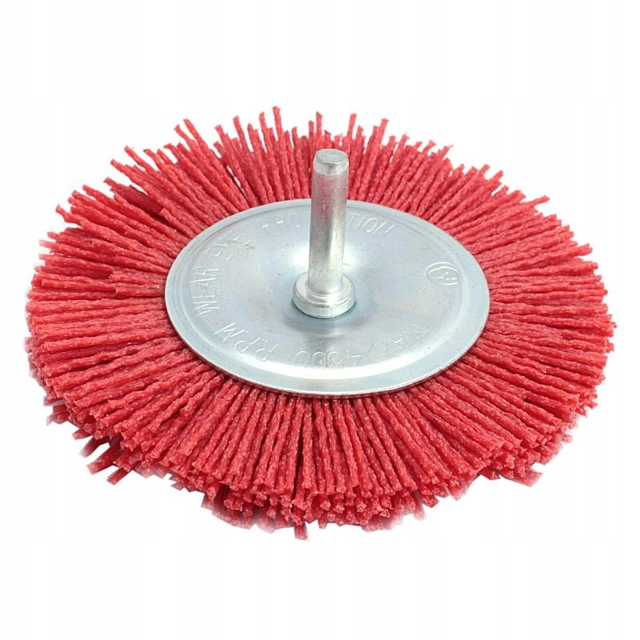 DISC ABRASIVE BRUSH 100 mm PVC NYLON STEM